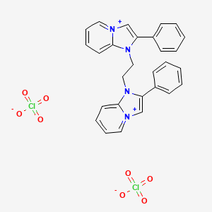 1H-Imidazo(1,2-a)pyridin-4-ium, 1,1'-ethylenebis(2-phenyl-, diperchlorate