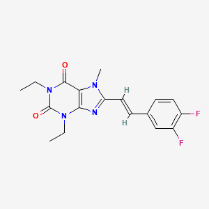 (E)-8-(3,4-Difluorostyryl)-1,3-diethyl-7-methylxanthine