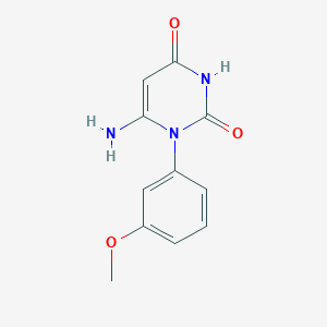 molecular formula C11H11N3O3 B1277649 6-amino-1-(3-methoxyphenyl)pyrimidine-2,4(1H,3H)-dione CAS No. 677760-13-3
