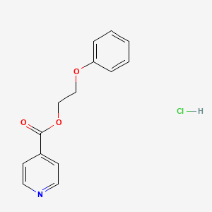 Ethanol, 2-phenoxy-, isonicotinate, hydrochloride