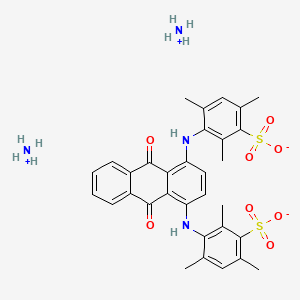 Benzenesulfonic acid, 3,3'-((9,10-dihydro-9,10-dioxo-1,4-anthracenediyl)diimino)bis(2,4,6-trimethyl-, diammonium salt