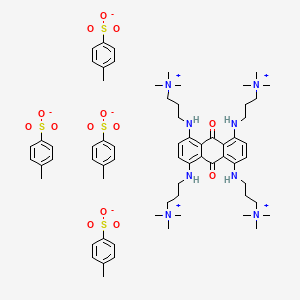 3-[[9,10-dioxo-4,5,8-tris[3-(trimethylazaniumyl)propylamino]anthracen-1-yl]amino]propyl-trimethylazanium;4-methylbenzenesulfonate