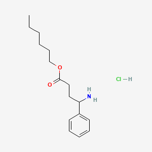 molecular formula C16H26ClNO2 B12776520 DL-4-Amino-4-phenylbutyric acid hexyl ester hydrochloride CAS No. 87253-02-9