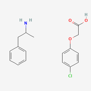 molecular formula C17H20ClNO3 B12776532 Amphetamine chlorphenoxyacetate CAS No. 791-19-5