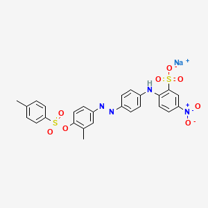 Sodium 2-(4-((4-(((p-tolyl)sulphonyl)oxy)-3-tolyl)azo)anilino)-5-nitrobenzenesulphonate