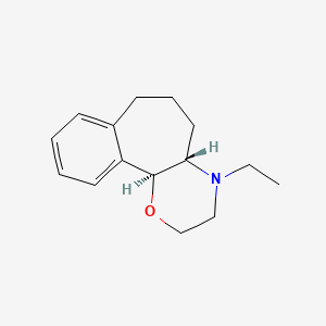 molecular formula C15H21NO B12776550 Benzo(6,7)cyclohept(1,2-b)(1,4)oxazine, 2,3,4,4a,5,6,7,11b-octahydro-4-ethyl-, (E)- CAS No. 83939-22-4