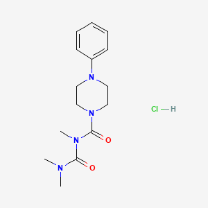 1-Piperazinecarboxamide, N-((dimethylamino)carbonyl)-N-methyl-4-phenyl-, monohydrochloride