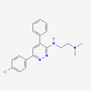 molecular formula C20H21ClN4 B12776614 3-Pyridazinamine, 6-(4-chlorophenyl)-N-(2-(dimethylamino)ethyl)-4-phenyl- CAS No. 118516-22-6