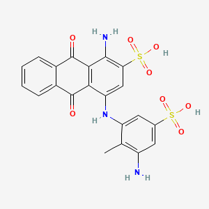 1-Amino-4-((3-amino-2-methyl-5-sulphophenyl)amino)-9,10-dihydro-9,10-dioxoanthracene-2-sulphonic acid