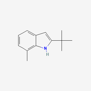 molecular formula C13H17N B1277670 2-(叔丁基)-7-甲基-1H-吲哚 CAS No. 69622-42-0