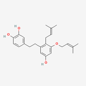 molecular formula C24H30O4 B12776720 Uralstilbene CAS No. 677709-69-2