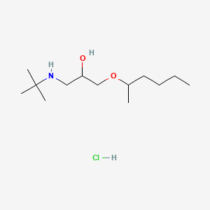 1-((1,1-Dimethylethyl)amino)-3-((1-methylpentyl)oxy)-2-propanol hydrochloride