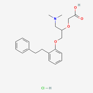 (1-((Dimethylamino)methyl)-2-(2-(2-phenylethyl)phenoxy)ethoxy)acetic acid hydrochloride