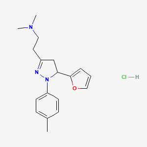 Pyrazoline, 3-(2-(dimethylamino)ethyl)-5-(2-furyl)-1-(p-tolyl)-, hydrochloride