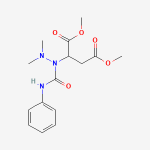 molecular formula C15H21N3O5 B12776822 Dimethyl (2,2-dimethyl-1-((phenylamino)carbonyl)hydrazino)butanedioate CAS No. 96804-14-7