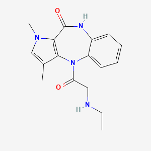 Pyrrolo(3,2-b)(1,5)benzodiazepin-10(1H)-one, 4,9-dihydro-1,3-dimethyl-4-((ethylamino)acetyl)-