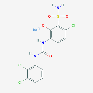 sodium;3-chloro-6-[(2,3-dichlorophenyl)carbamoylamino]-2-sulfamoylphenolate