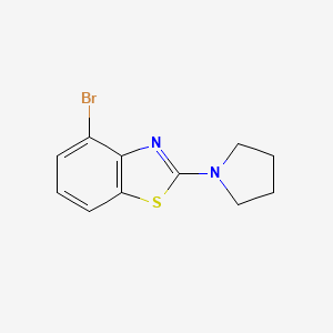 molecular formula C11H11BrN2S B1277684 4-Bromo-2-pyrrolidin-1-yl-1,3-benzothiazole 
