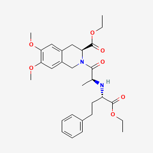 molecular formula C29H38N2O7 B12776842 Moexipril ethyl ester CAS No. 103733-37-5