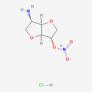 [(3S,3aR,6S,6aS)-3-amino-2,3,3a,5,6,6a-hexahydrofuro[3,2-b]furan-6-yl] nitrate;hydrochloride