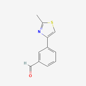 molecular formula C11H9NOS B1277686 3-(2-Methyl-thiazol-4-yl)-benzaldehyde CAS No. 850375-05-2