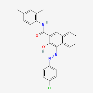 molecular formula C25H20ClN3O2 B12776862 2-Naphthalenecarboxamide, 4-((4-chlorophenyl)azo)-N-(2,4-dimethylphenyl)-3-hydroxy- CAS No. 75199-15-4