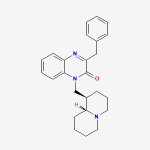 Quinoxalin-2(1H)-one, 3-benzyl-1-(octahydro-2H-quinolizin-1-ylmethyl)-, trans-