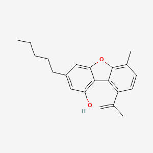 molecular formula C21H24O2 B12776887 Dehydrocannabifuran CAS No. 56154-59-7