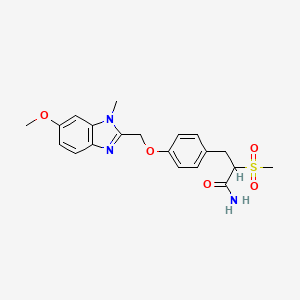 molecular formula C20H23N3O5S B12776923 Rivoglitazone metabolite M10 CAS No. 299175-49-8