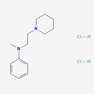 molecular formula C14H24Cl2N2 B12776942 Piperidine, 1-(2-(N-methylanilino)ethyl)-, dihydrochloride CAS No. 102071-35-2