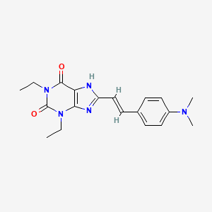 (E)-1,3-Diethyl-8-(2-(4-(dimethylamino)phenyl)ethenyl)-3,7-dihydro-1H-purine-2,6-dione