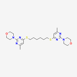 Morpholine, 4,4'-(1,6-hexanediylbis(thio(6-methyl-2,4-pyrimidinediyl)))bis-