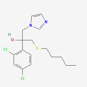 molecular formula C17H22Cl2N2OS B12776967 2-(2,4-Dichlorophenyl)-1-(imidazol-1-yl)-3-(n-pentylthio)-2-propanol CAS No. 83338-63-0