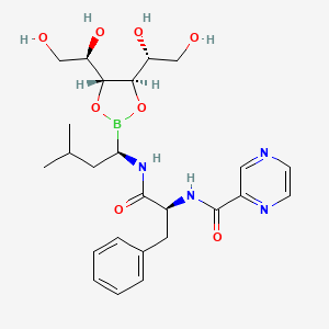 molecular formula C25H35BN4O8 B12776990 Bortezomib D-mannitol CAS No. 444576-08-3