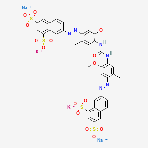 1,3-Naphthalenedisulfonic acid, 7,7'-(carbonylbis(imino(5-methoxy-2-methyl-4,1-phenylene)azo))bis-, potassium sodium salt