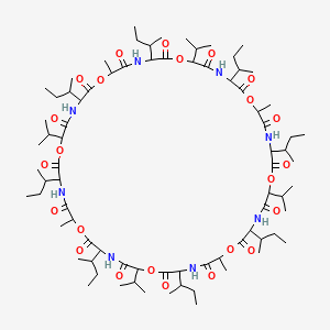 molecular formula C80H136N8O24 B12777041 Hexadecaisoleucinomycin CAS No. 65230-10-6