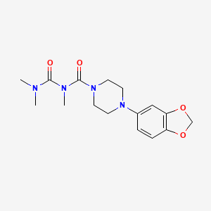 1-Piperazinecarboxamide, 4-(1,3-benzodioxol-5-yl)-N-((dimethylamino)carbonyl)-N-methyl-