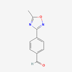 molecular formula C10H8N2O2 B1277707 4-(5-甲基-1,2,4-噁二唑-3-基)苯甲醛 CAS No. 852180-60-0