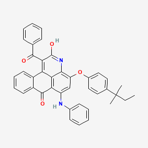 3H-Naphtho(1,2,3-de)quinoline-2,7-dione, 1-benzoyl-4-(4-(1,1-dimethylpropyl)phenoxy)-6-(phenylamino)-