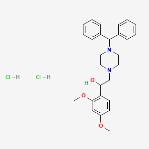 1-(2,4-Dimethoxyphenyl)-2-(4-diphenylmethylpiperazinyl)ethanol dihydrochloride