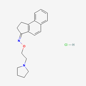 molecular formula C19H23ClN2O B12777130 1,2-Dihydro-3H-benz(e)inden-3-one O-(2-(1-pyrrolidinyl)ethyl)oxime monohydrochloride CAS No. 157596-33-3