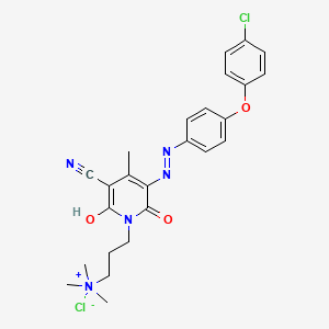 1(2H)-Pyridinepropanaminium, 5-((4-(4-chlorophenoxy)phenyl)azo)-3-cyano-6-hydroxy-N,N,N,4-tetramethyl-2-oxo-, chloride