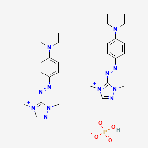 4-[(2,4-dimethyl-1,2,4-triazol-4-ium-3-yl)diazenyl]-N,N-diethylaniline;hydrogen phosphate