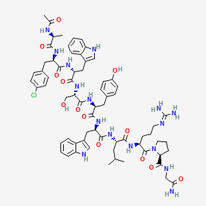 molecular formula C67H85ClN16O13 B12777188 LHRH, N-ac-ala(1)-(4-Cl-phe)(2)-trp(3,6)- CAS No. 81557-54-2