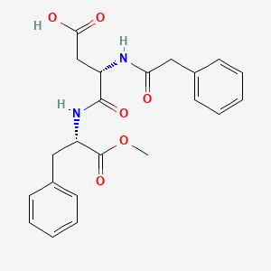 molecular formula C22H24N2O6 B12777216 1-Methyl N-(N-(phenylacetyl)-L-alpha-aspartyl) L-phenylalanine CAS No. 101623-22-7