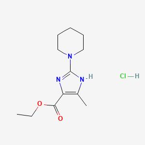 1H-Imidazole-4-carboxylic acid, 5-methyl-2-(1-piperidinyl)-, ethyl ester, monohydrochloride