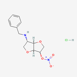 [(3S,3aR,6S,6aS)-3-(benzylamino)-2,3,3a,5,6,6a-hexahydrofuro[3,2-b]furan-6-yl] nitrate;hydrochloride