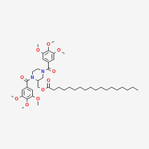 (1,4-Bis(3,4,5-trimethoxybenzoyl)-2-piperazinyl)methyl octadecanoate