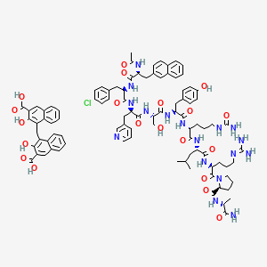 molecular formula C93H108ClN17O20 B12777245 Monocetrorelix pamoate CAS No. 132741-85-6