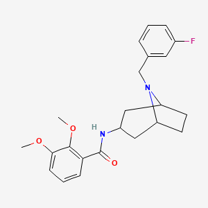 exo-2,3-Dimethoxy-N-(8-((3-fluorophenyl)methyl)-8-azabicyclo(3.2.1)oct-3-yl)benzamide